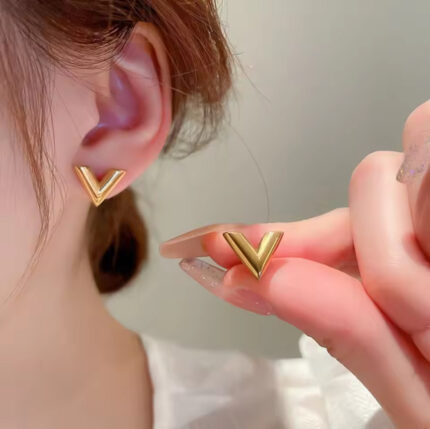 V Letter Studs